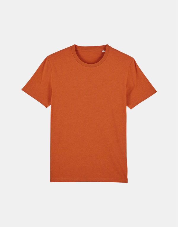 t-shirt black heater orange